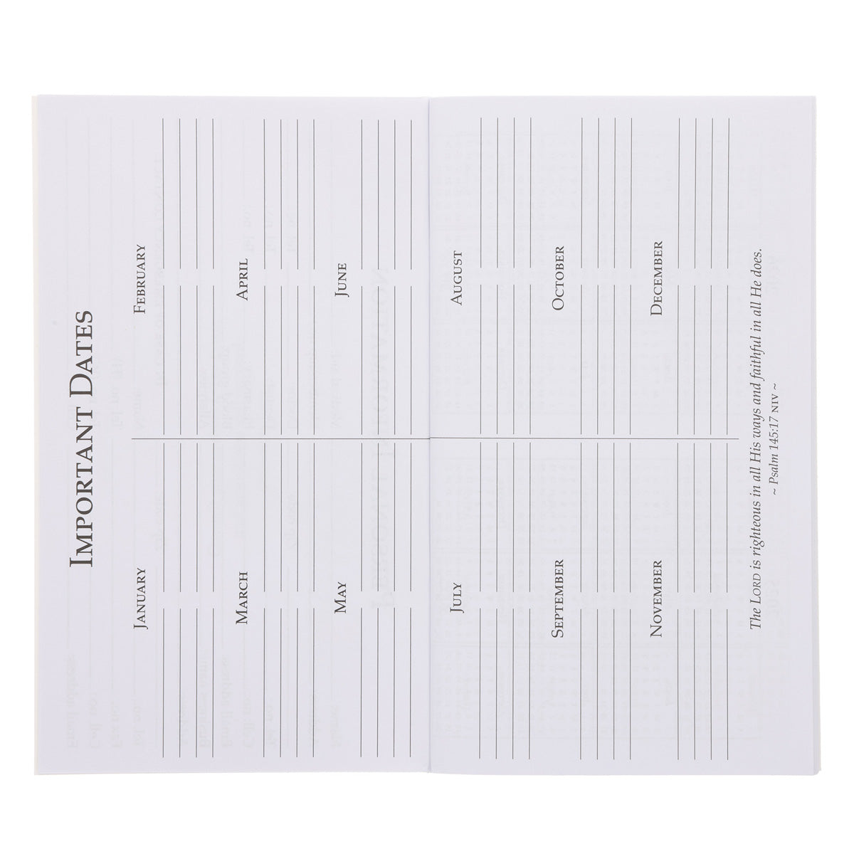 2026 Diary - Daily Planner - For We Walk by Faith Not by Sight