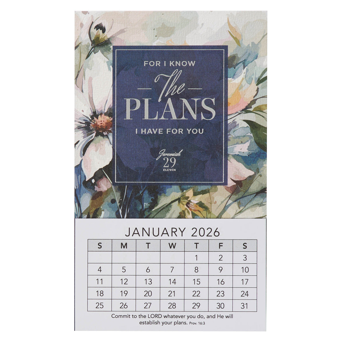 2026 Mini Magnetic Calendar - For I Know the Plans I Have for You
