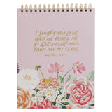 I Sought the Lord and He Heard Me and Delivered Me from All My Fears A4 Wirebound Notepad