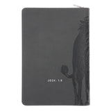 Be Strong and Courageous Faux Leather Journal with Zipped Closure