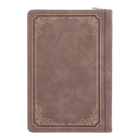 I Can Do All Things Through Christ Who Strengthens Me Faux Leather Journal with Zipped Closure