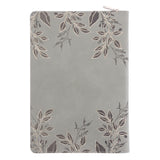 Strength and Dignity Sage Faux Leather Journal with Zipped Closure