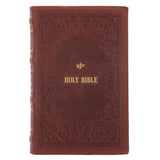 KJV Dark Brown Frame Genuine Leather Bible Giant Print