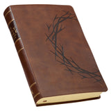 KJV Brown Crown of Thorns Faux Leather Giant Print Full-Size Bible