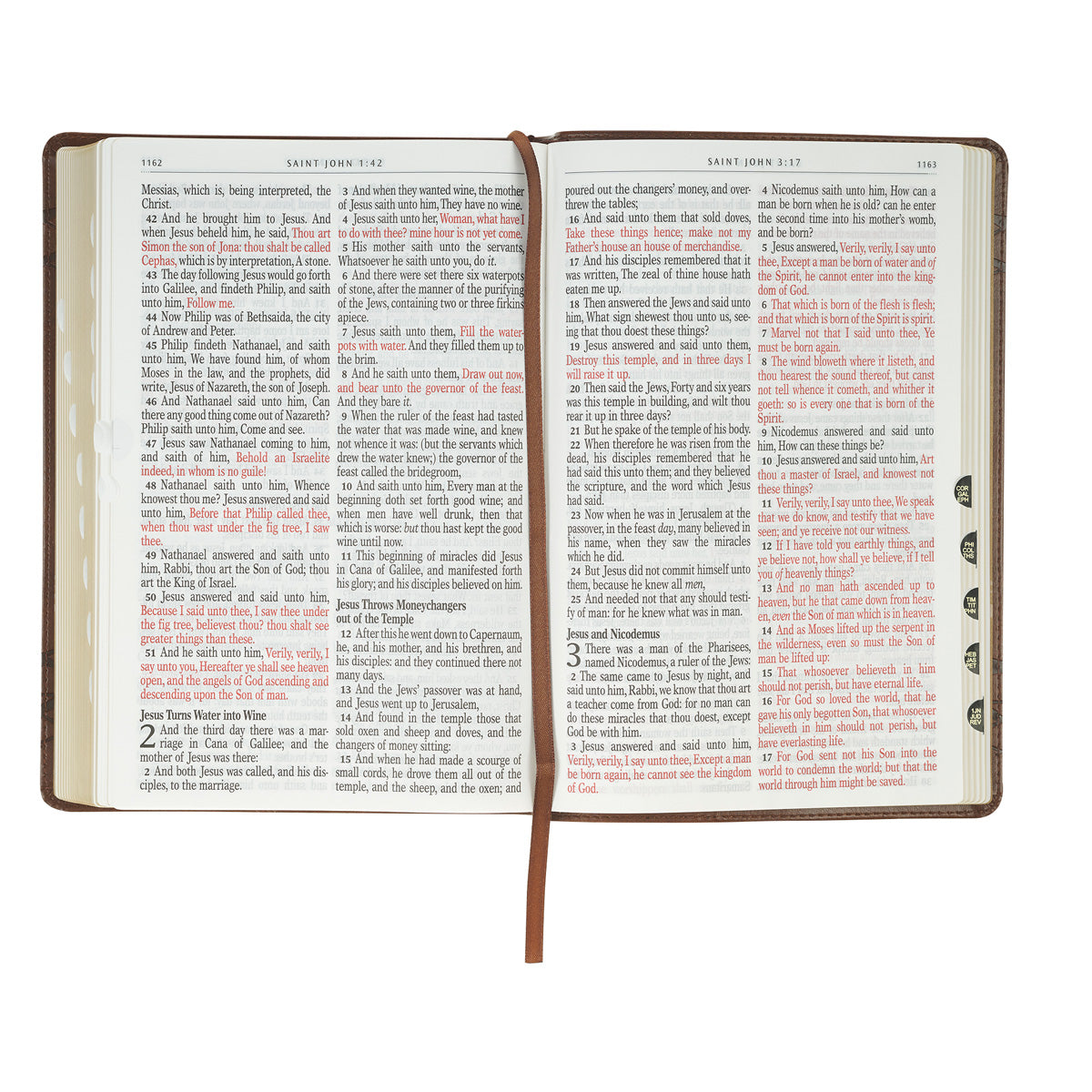 KJV Brown Crown of Thorns Faux Leather Giant Print Full-Size Bible