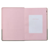 KJV Pink And Grey Faux Leather Bible Super Giant Print