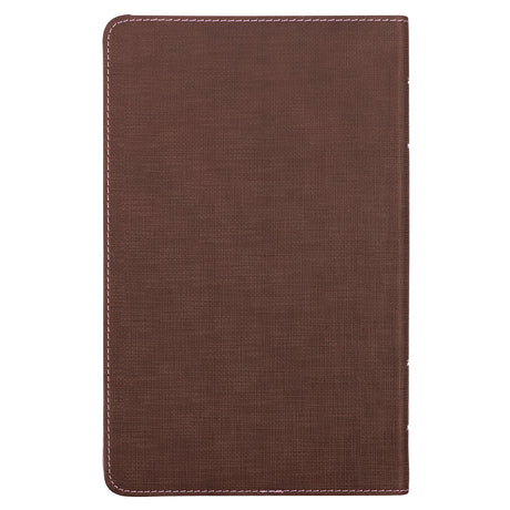 KJV Saddle Tan And Pink Faux Leather Giant Print Bible