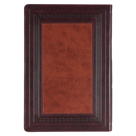 KJV Brown Two-Tone Faux Leather Flexcover Study Bible Large Print