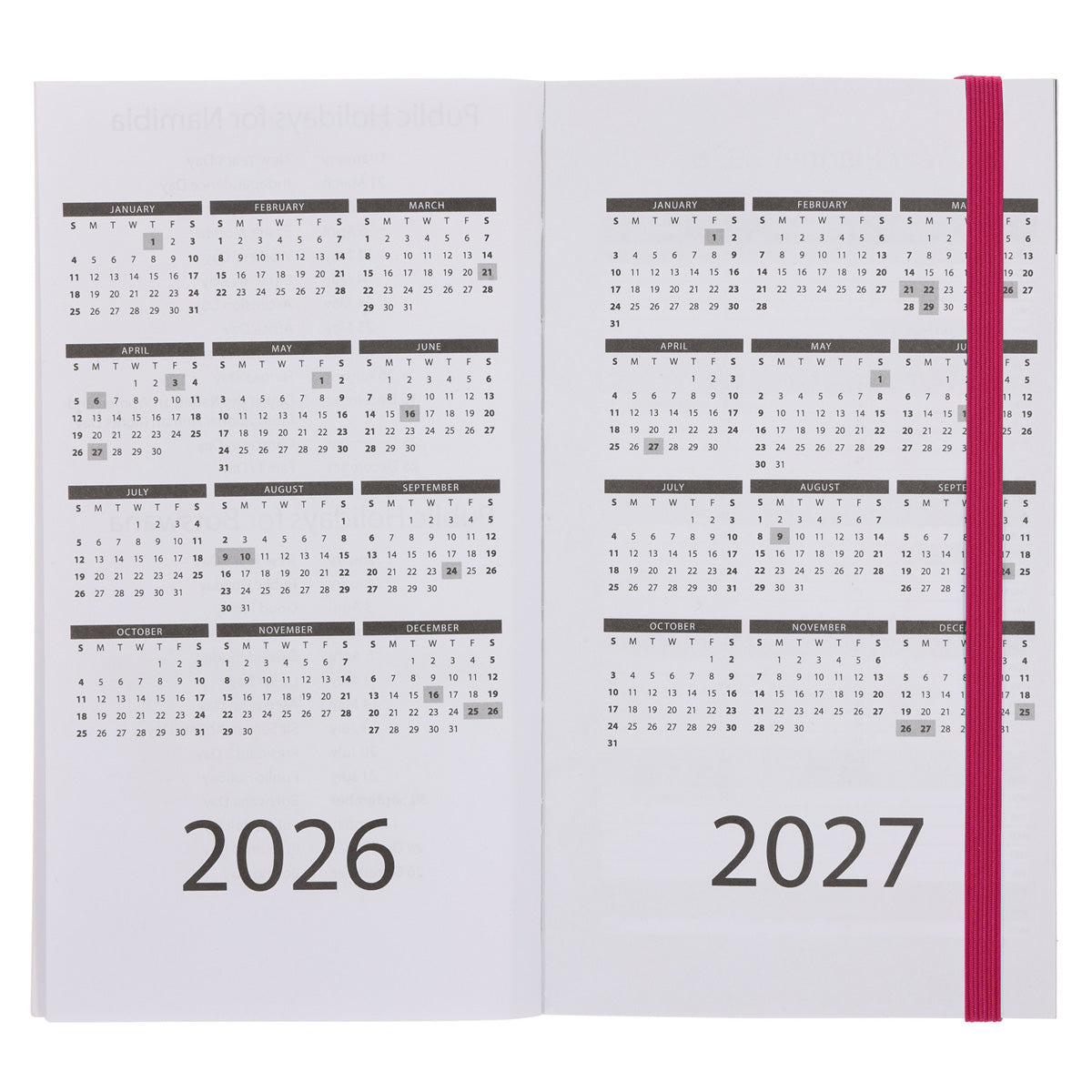 2026 Pocket Diary - Daily Planner - Florals - Paperback