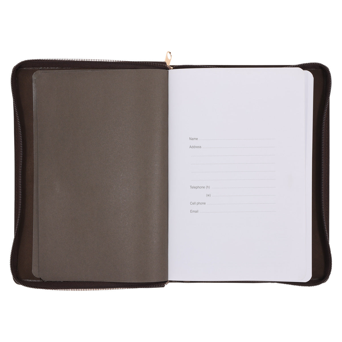 2026 John Maxwell A5 Diary - Daily Planner Brown - Imitation Leather with Zip