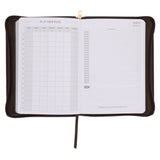 2026 John Maxwell A5 Diary - Daily Planner Brown - Imitation Leather with Zip