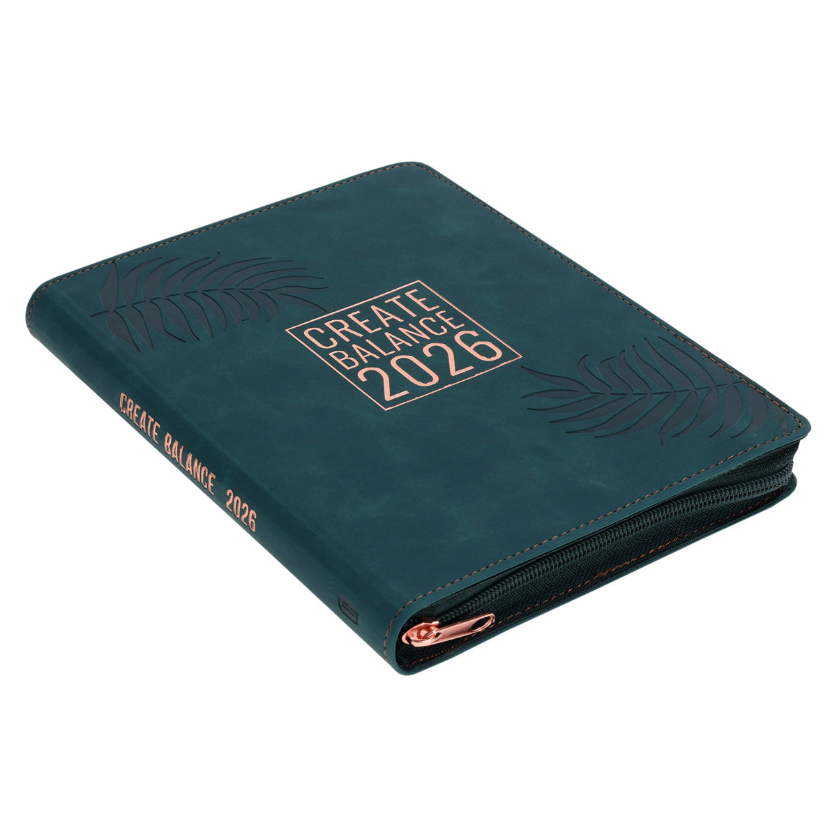 2026 Diary - Daily Planner for Women - Create Balance - Imitation Leather with Zip
