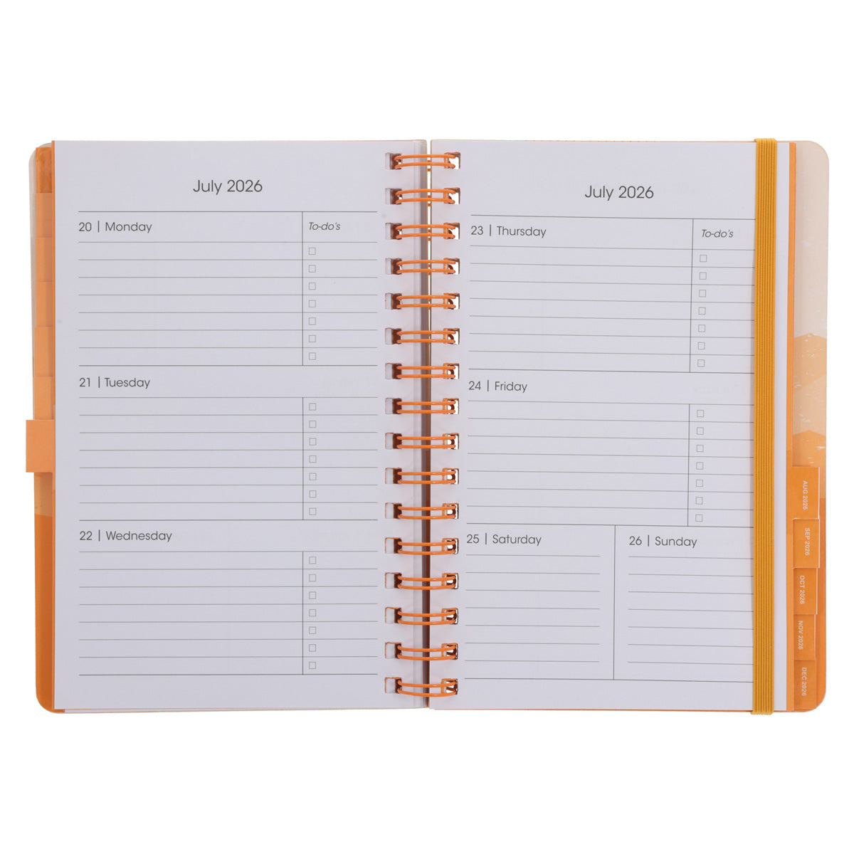 2026 A5 Diary - Daily Planner - Abstract Landscape - Wirebound
