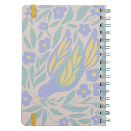 2027 A5 Diary - Daily Planner - Floral Bird - Wirebound