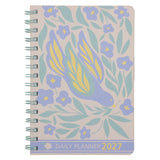 2027 A5 Diary - Daily Planner - Floral Bird - Wirebound