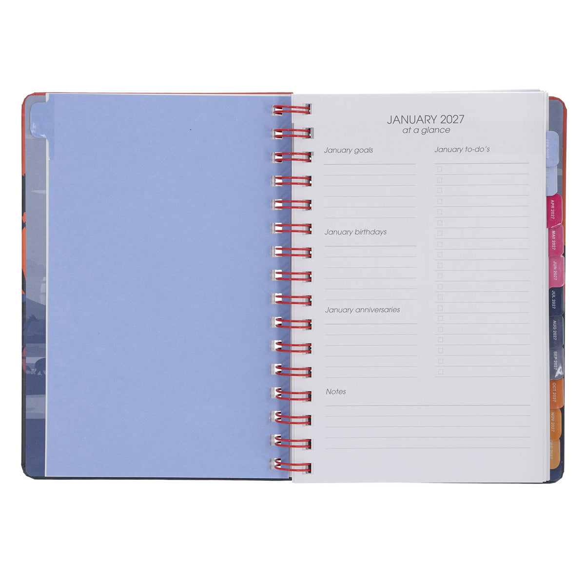 2027 A5 Diary - Daily Planner - African Scene - Wirebound