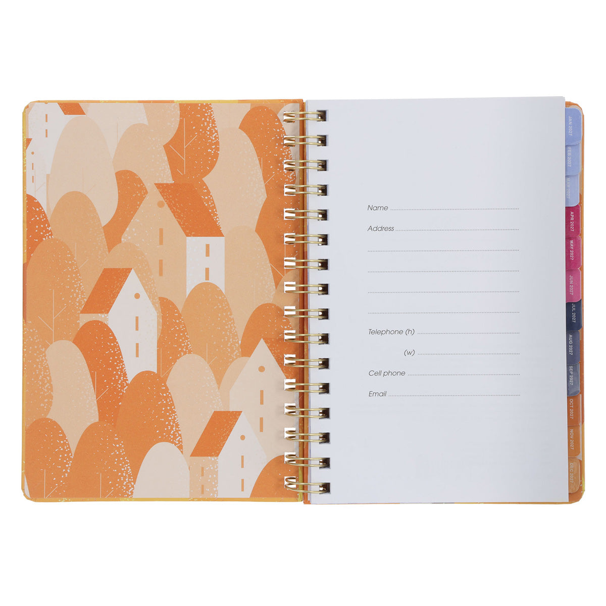 2027 A5 Diary - Daily Planner - Mountain Scene - Wirebound