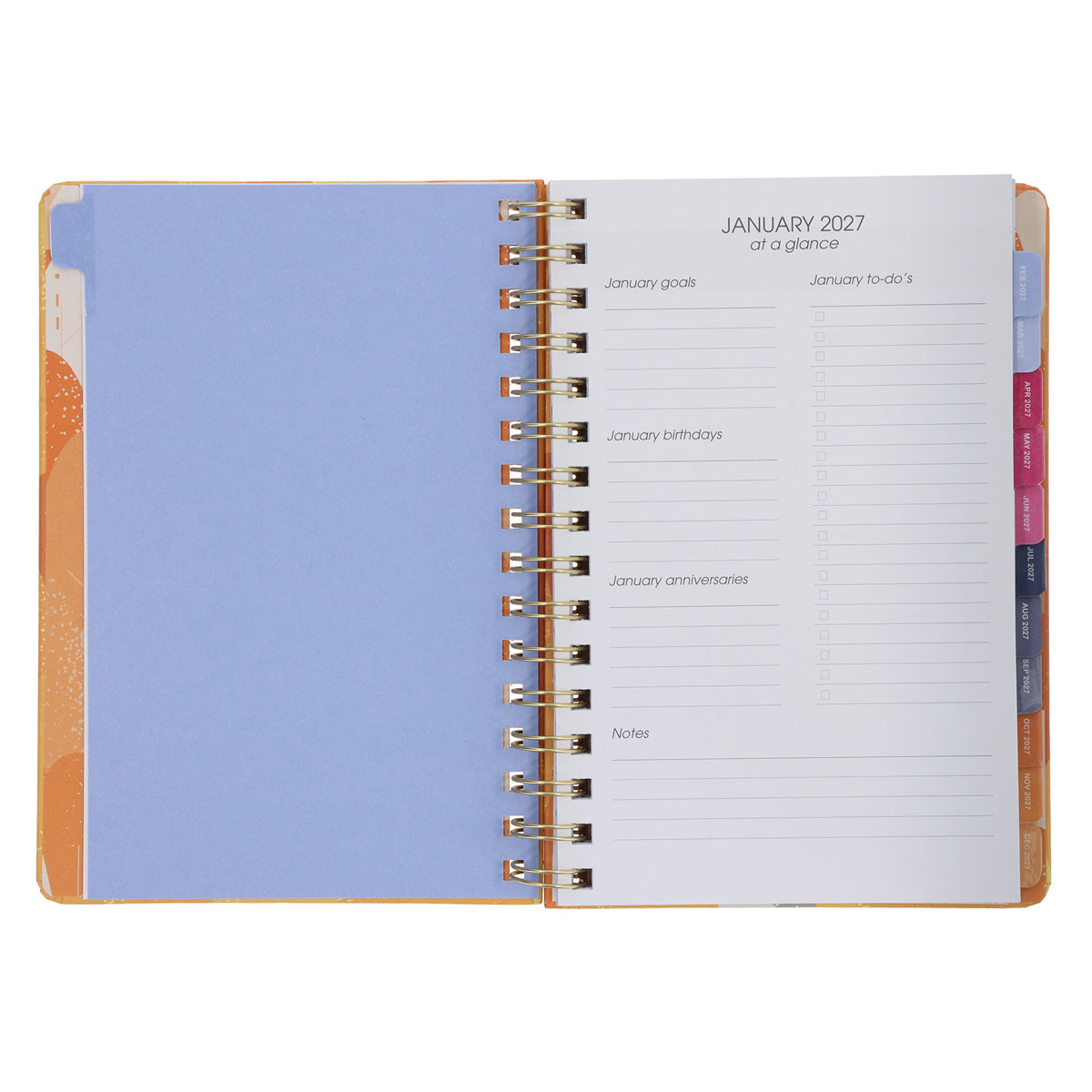 2027 A5 Diary - Daily Planner - Mountain Scene - Wirebound