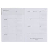 2027 A5 Diary - Daily Planner - Navy & Gold Birds - Paperback