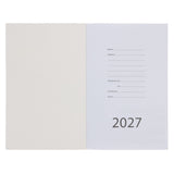 2027 A5 Diary - Daily Planner - Green with Peach Florals - Paperback