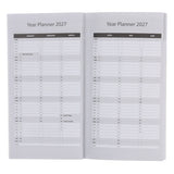 2027 Pocket Diary - Daily Planner - Navy Flowers & Birds - Paperback