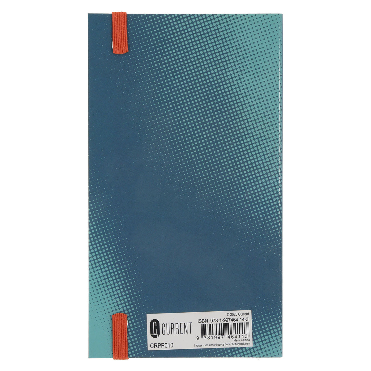 2027 Pocket Diary - Daily Planner - Teal & Orange - Paperback
