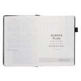 2027 A5 Business Diary - Daily Planner - Linea Black - Imitation Leather