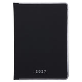 2027 A5 Business Diary - Daily Planner - Linea Black - Imitation Leather
