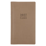 2027 Diary - 18-Month Planner and Notebook - French Beige - Imitation Leather