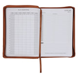 2027 John Maxwell A5 Diary - Daily Planner Brown - Imitation Leather with Zip