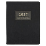 2027 John Maxwell A4 Diary - Daily Planner - Black - Grey - Imitation Leather