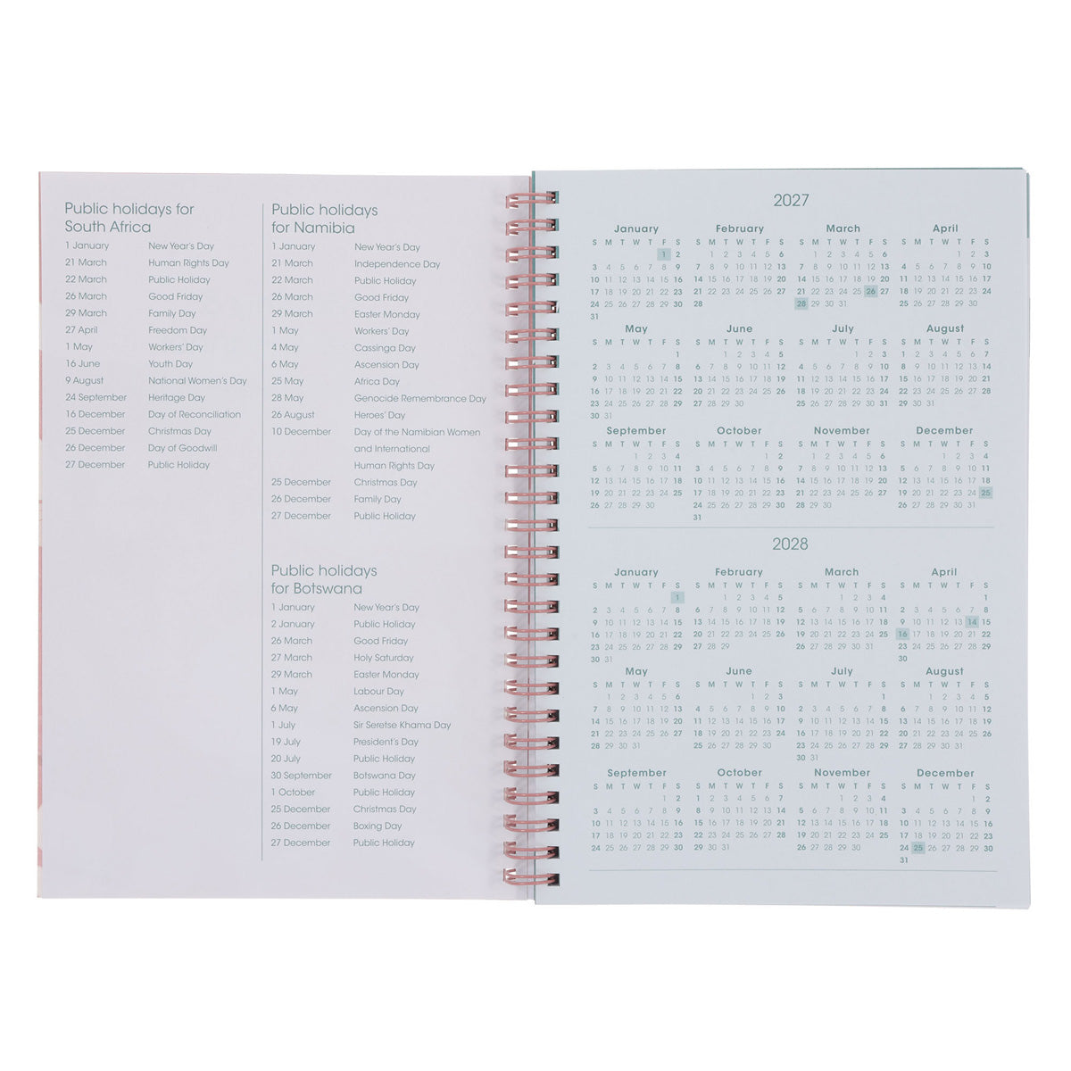 2027 Diary - Daily Planner - Inspirational - Focus on What Matters - Wirebound