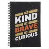 2027 Diary - Daily Planner - Inspirational - Kind Brave Curious - Wirebound