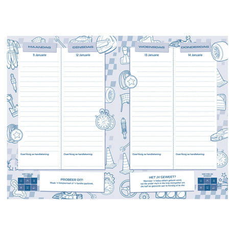 2027 Skooldagboek - Dagbeplanner vir Seuns - Sagteband