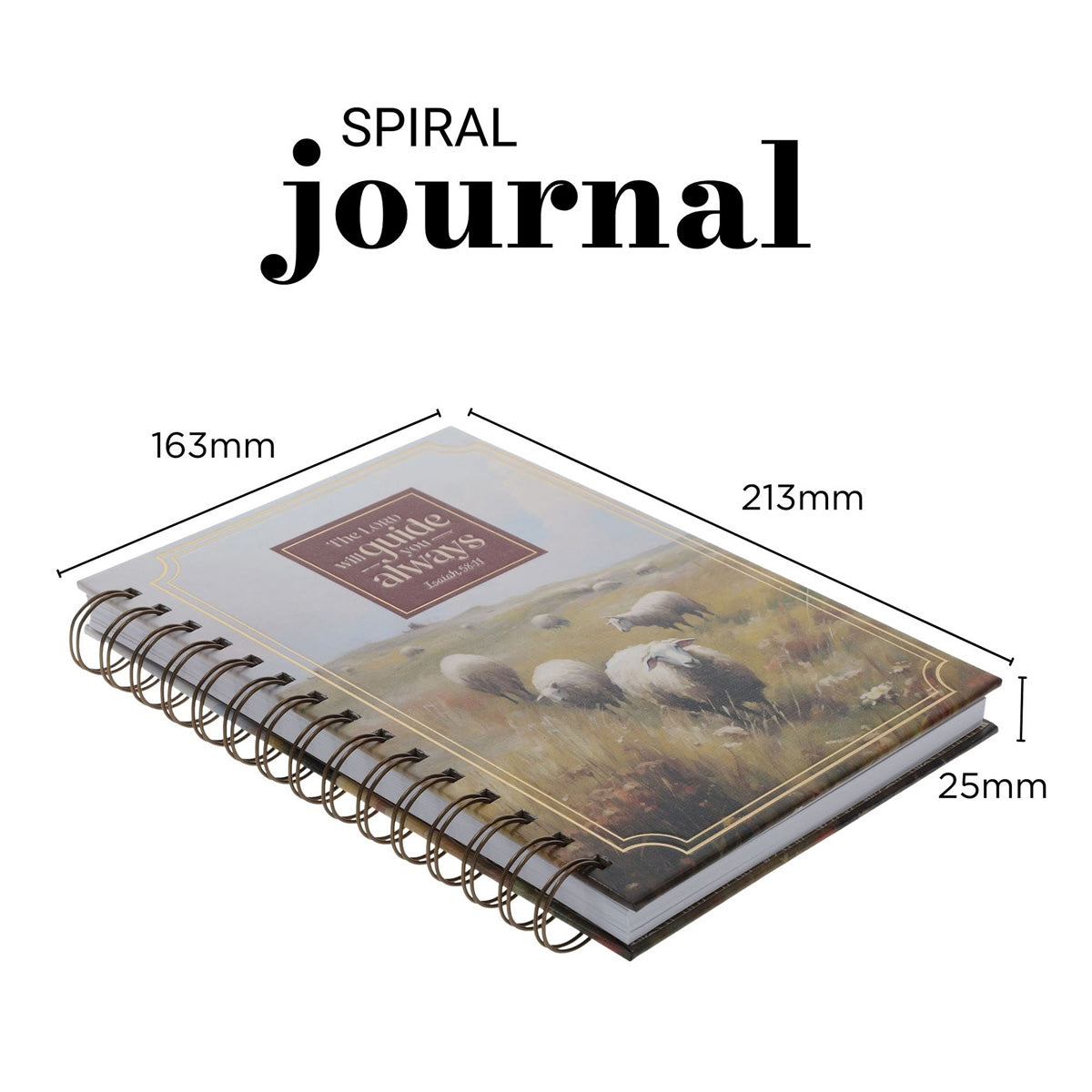 The Lord Will Guide You Always Hardcover Wirebound Journal