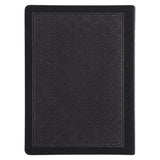 NLT Black Pattern Faux Leather Bible Large Print