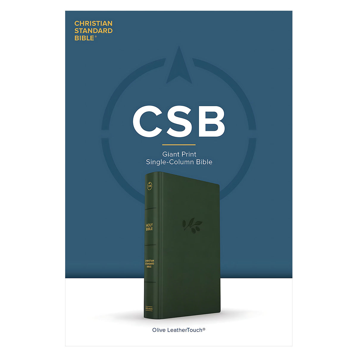 CSB Single-Column Bible, Giant Print, Imitation Leather, Olive