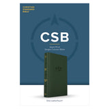 CSB Single-Column Bible, Giant Print, Imitation Leather, Olive