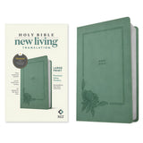 NLT Filament Premium Value Thinline Bible Large Print Imitation Leather Morning Bloom Sage Green