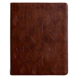 ESV Chestnut Leaves Design Imitation Leather Single Column Journaling Bible