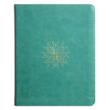 ESV Teal Resplendent Cross Design Imitation Leather Single Column Journaling Bible