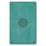 ESV Turquoise Emblem Design Imitation Leather Value Thinline Bible Large Print