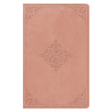 ESV Blush Rose Fleur-De-Lis Design Imitation Leather Value Thinline Bible Large Print