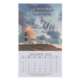 2026 Klein Magnetiese Kalender - U Woord Is 'n Lamp