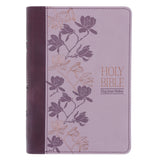 KJV Two-Tone Purple Faux Leather Compact Large Print Bible