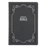 KJV Black Frame Faux Leather Thinline Large Print Bible