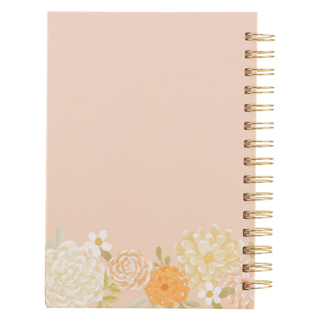 Consider How the Wildflowers Grow Orange Hardcover Wirebound Journal