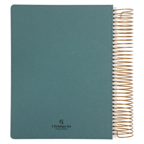 KJV Teal Spiral-Bound Hardcover Linen Cloth My Creative Bible Illustrators Edition