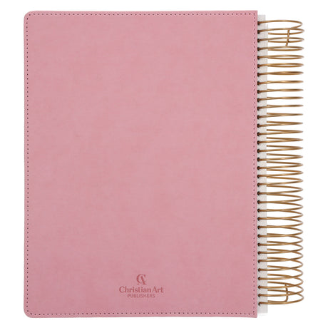 KJV Pink Spiral-Bound Hardcover Faux Leather My Creative Bible Illustrators Edition