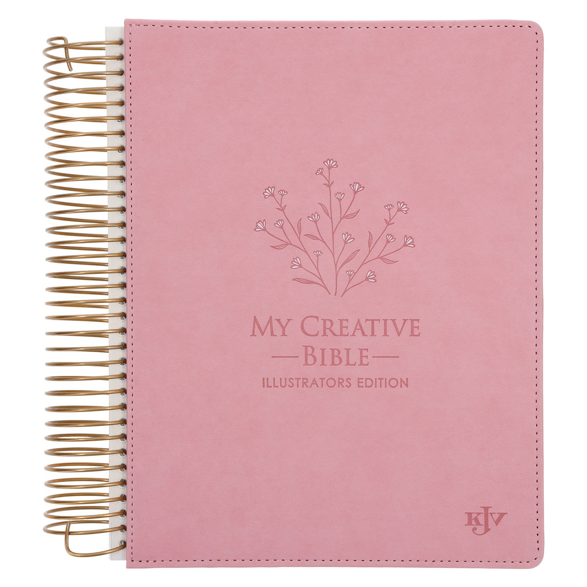 KJV Pink Spiral-Bound Hardcover Faux Leather My Creative Bible